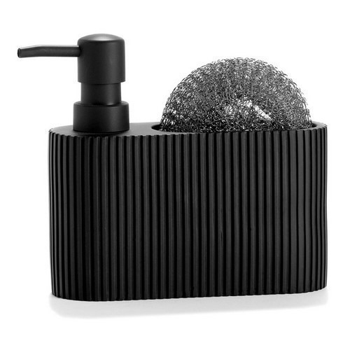 DISPENSADOR JABON ANDREA HOUSE RESINA NEGRO